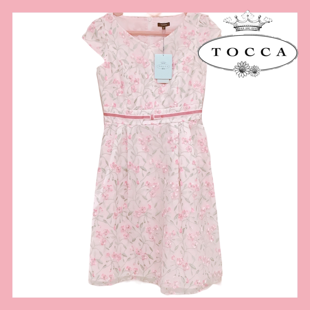 【新品】TOCCA 可愛い薄ピンク色 総刺繍ワンピース ワンピース | フリマアプリ ラクマ