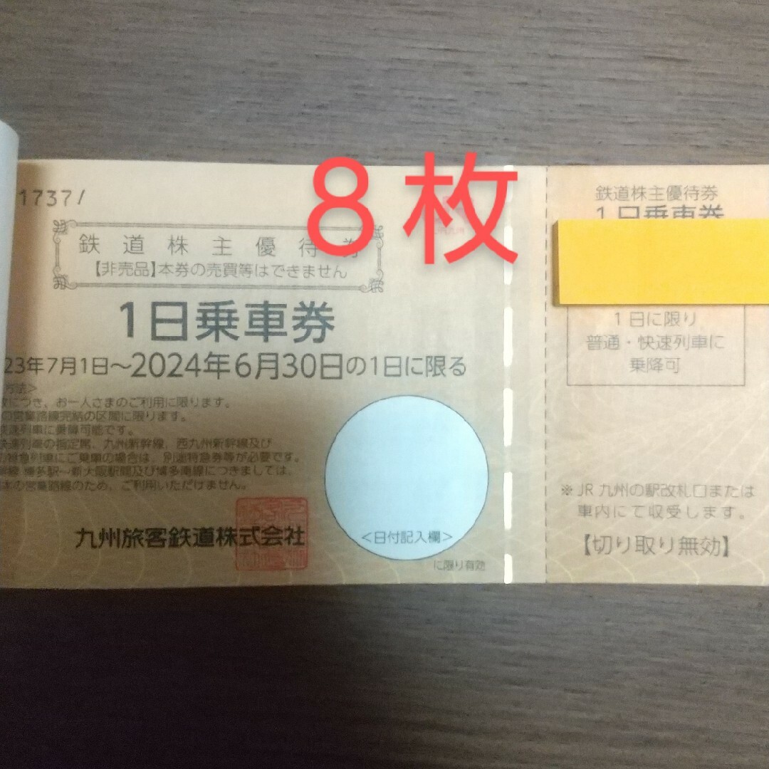 JR九州株主優待 チケットの乗車券/交通券(その他)の商品写真