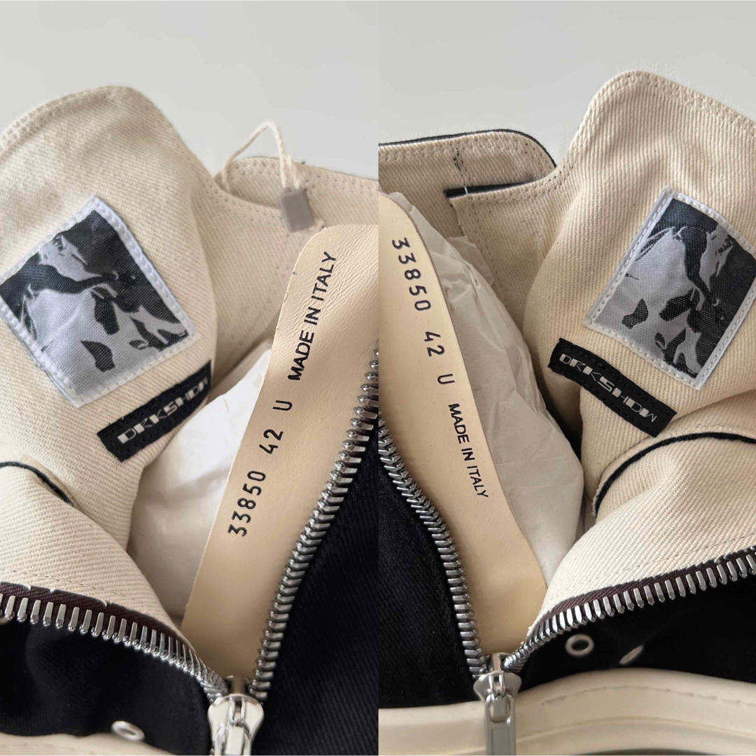 DRKSHDW(ダークシャドウ)の新品　RICK OWENS DRKSHDW 刺繍入りスニーカー&スウェット メンズの靴/シューズ(スニーカー)の商品写真