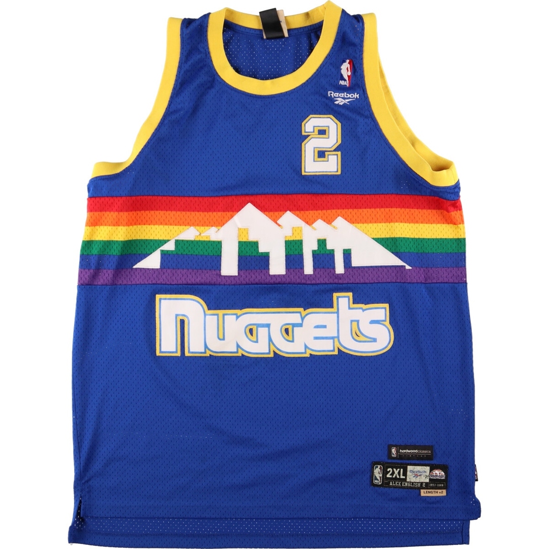 リーボック Reebok NBA DENVER NUGGETS デンバーナゲッツ メッシュ ゲームシャツ レプリカユニフォーム メンズXL /eaa354160