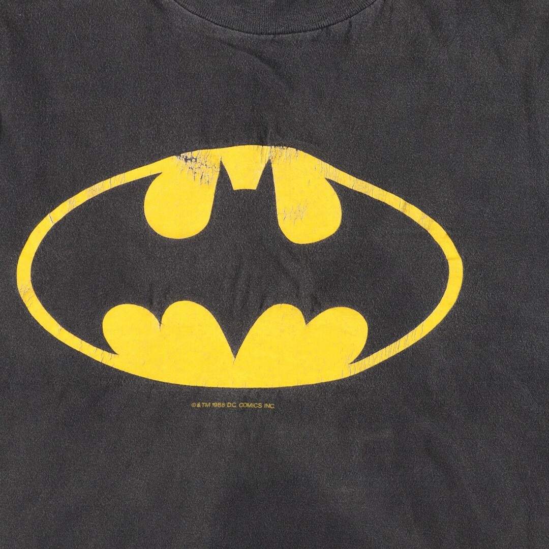 【80s】USA製 BAT MAN ロゴ プリント ムービー Tシャツ グレー