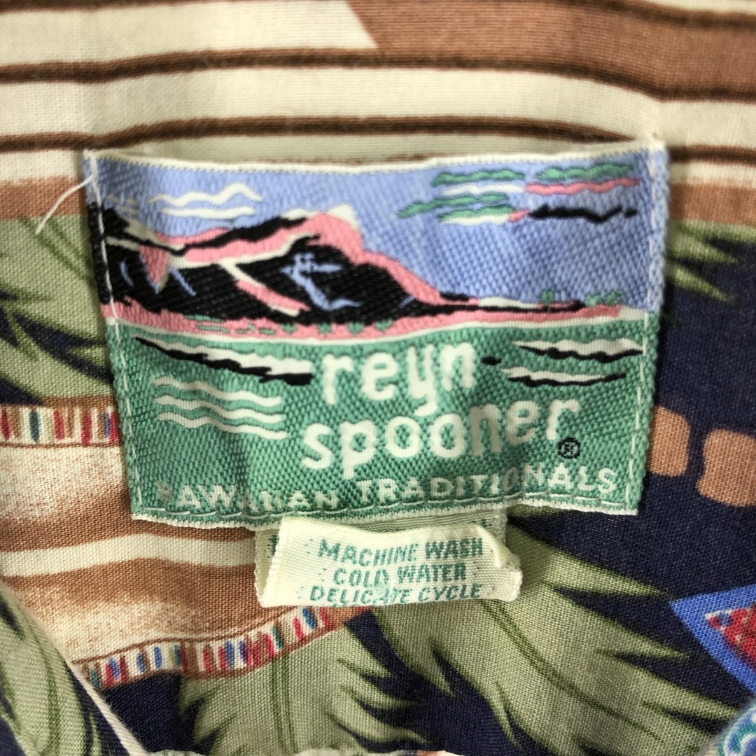 Reyn Spooner(レインスプーナー)の古着 90年代 レインスプーナー REYNSPOONER ダイヤモンドヘッドタグ 総柄 サーフボード柄 レーヨン ハワイアンアロハシャツ メンズXL ヴィンテージ /eaa358869 メンズのトップス(シャツ)の商品写真