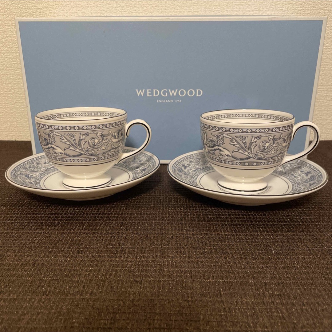 WEDGWOOD - ウェッジウッド フロレンティーン インディゴホワイト リー