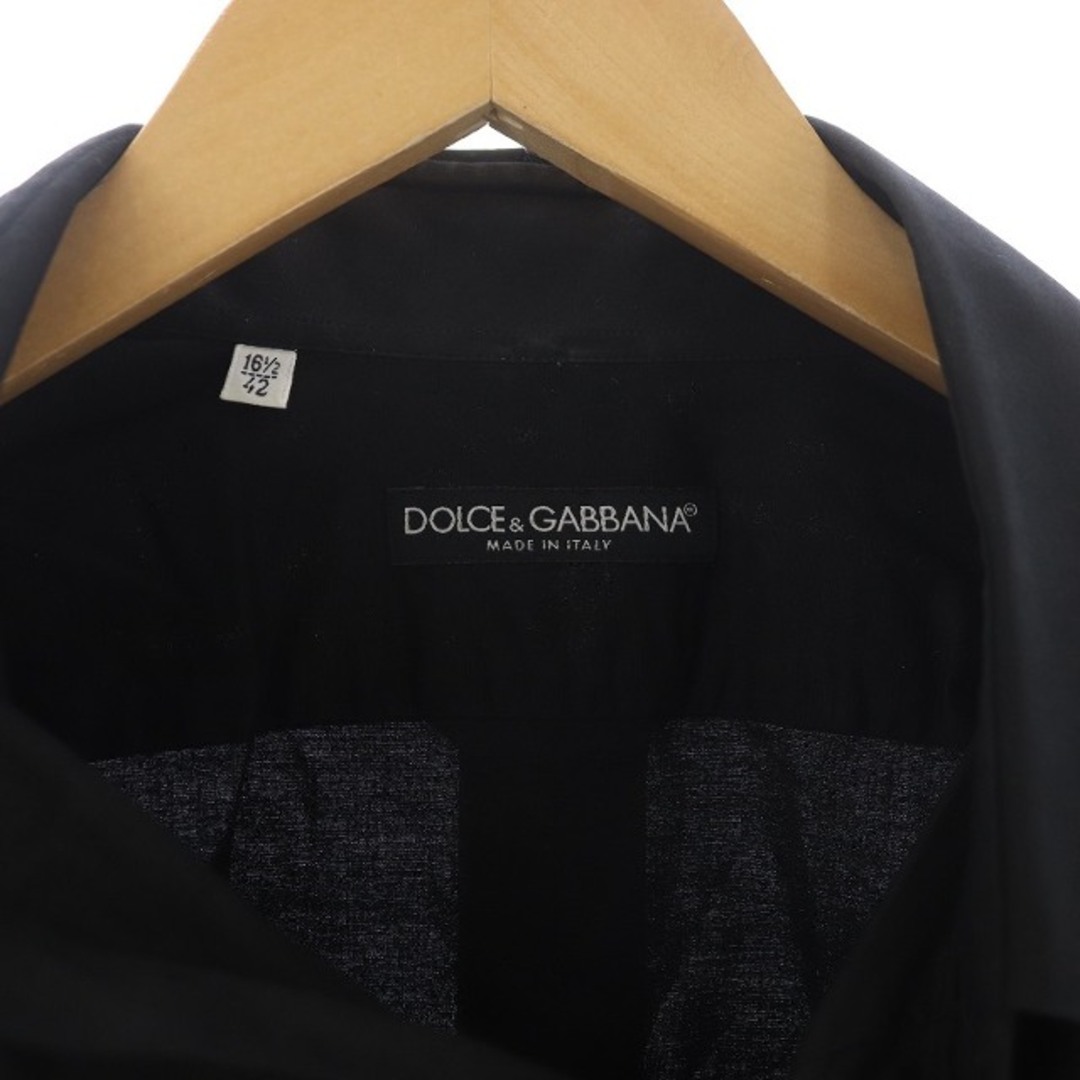 DOLCE&GABBANA ワイシャツ ドレスシャツ 長袖 L-XL 黒