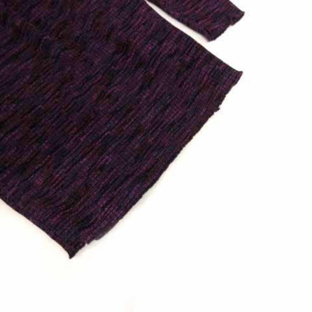 DESIGUAL(デシグアル)のデシグアル ワンピース タイト カットアウト ミックスニット 紫 黒 青 赤 S レディースのワンピース(ひざ丈ワンピース)の商品写真