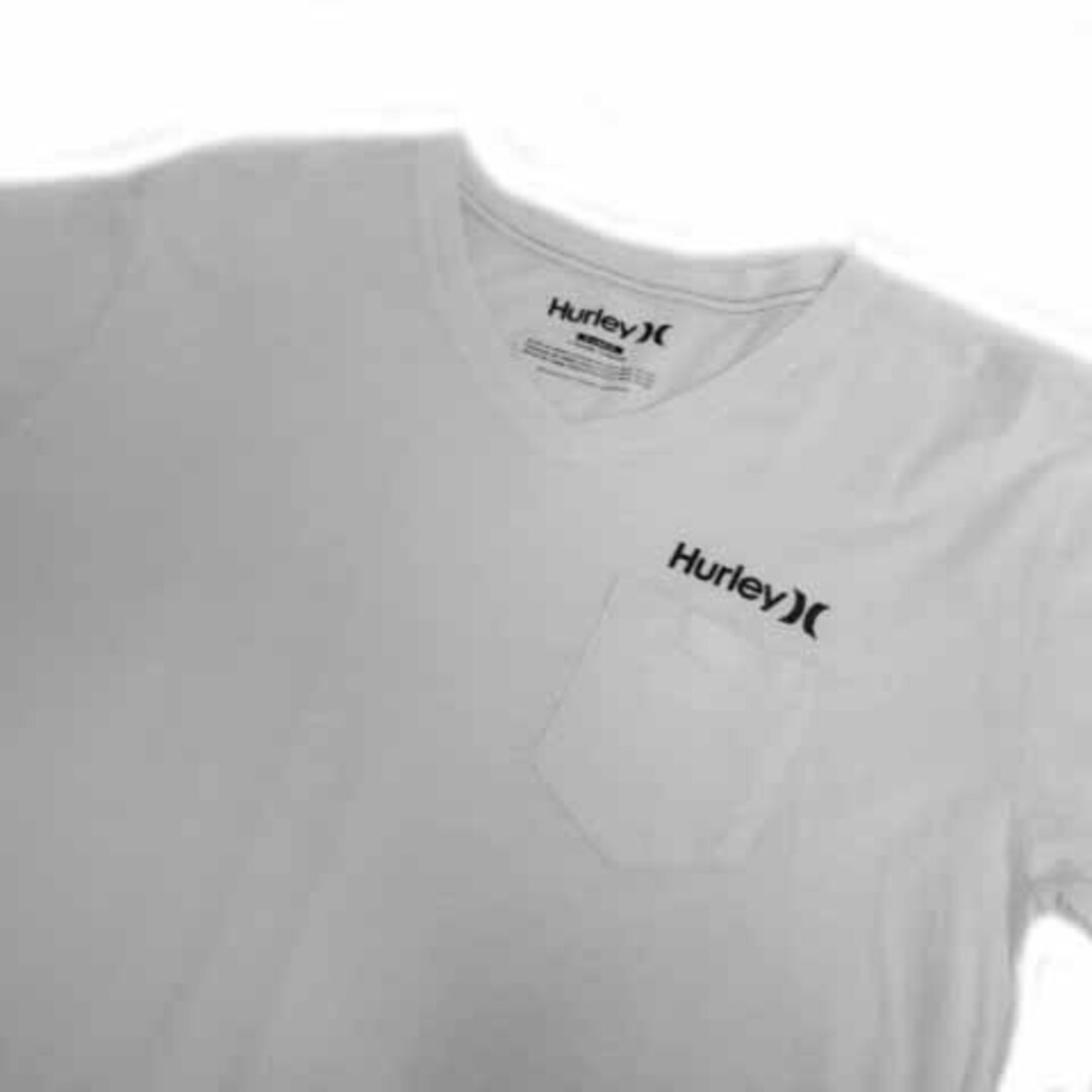 Hurley(ハーレー)のハーレー Hurley Tシャツ 胸ポケ Vネック 半袖 ロゴ 白 黒 XL メンズのトップス(Tシャツ/カットソー(半袖/袖なし))の商品写真