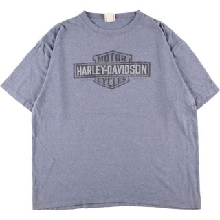 ハーレーダビッドソン(Harley Davidson)の古着 ハーレーダビッドソン Harley-Davidson 両面プリント モーターサイクル バイクTシャツ USA製 メンズXXL /eaa358666(Tシャツ/カットソー(半袖/袖なし))