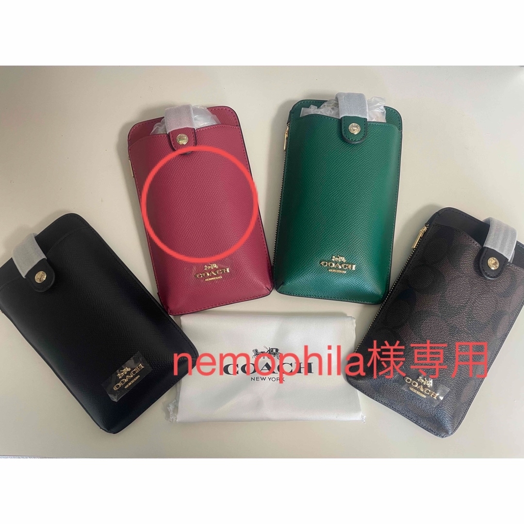 COACH(コーチ)のnemophila様専用　ピンク スマホ/家電/カメラのスマホアクセサリー(モバイルケース/カバー)の商品写真