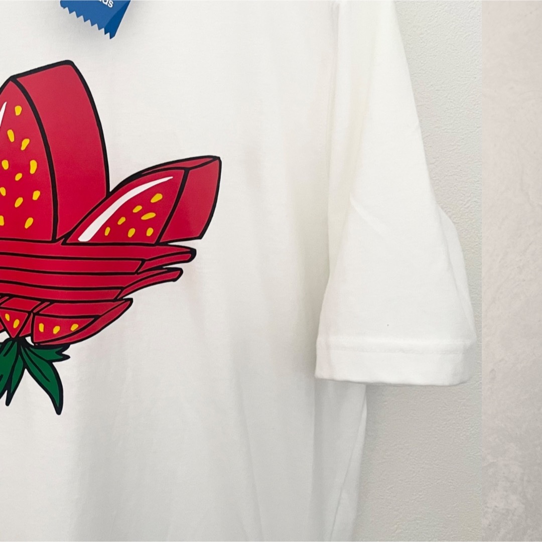 adidas(アディダス)の☆新品 adidas Originals Tシャツ デザインロゴ 白T ゆるだぼ メンズのトップス(Tシャツ/カットソー(半袖/袖なし))の商品写真