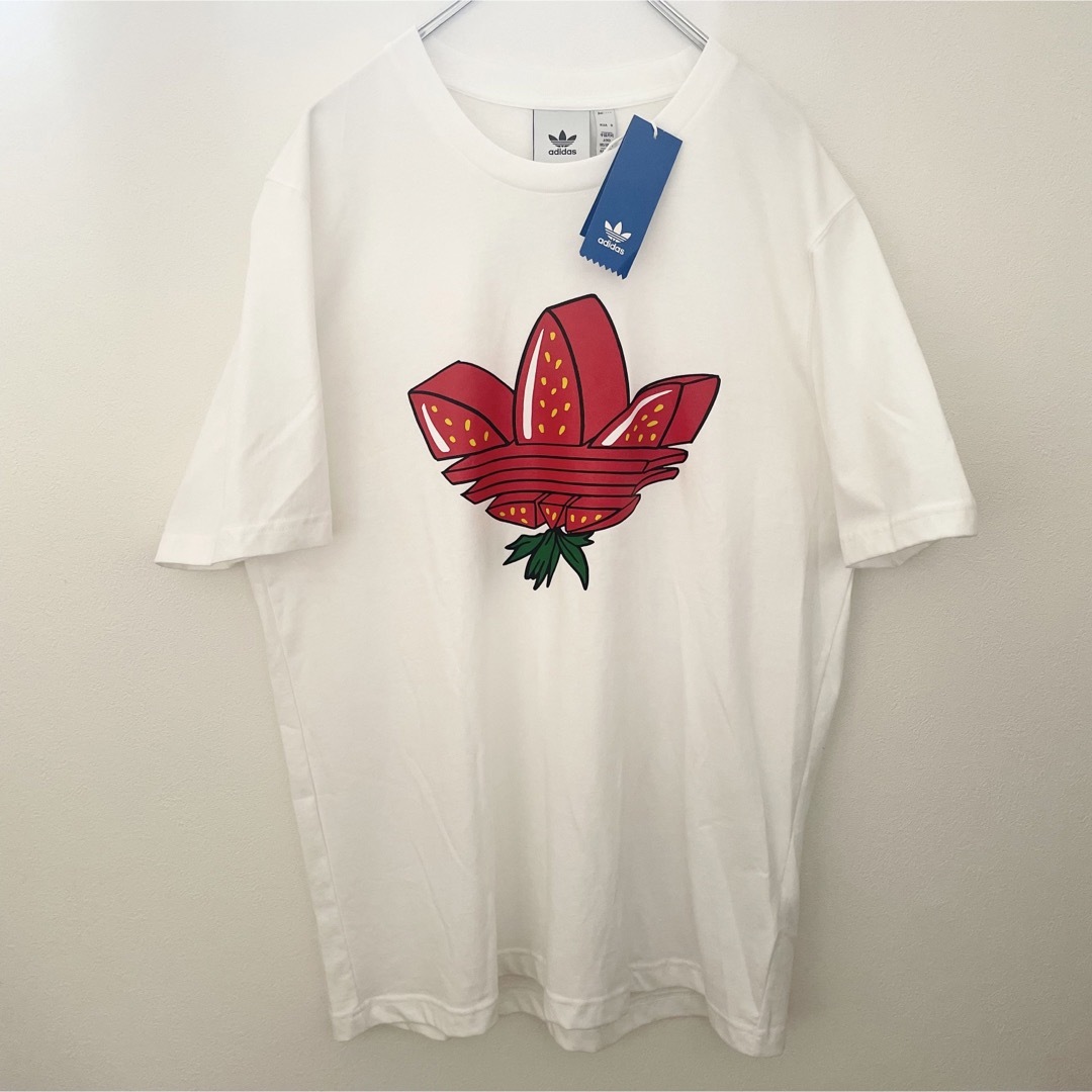 adidas(アディダス)の☆新品 adidas Originals Tシャツ デザインロゴ 白T ゆるだぼ メンズのトップス(Tシャツ/カットソー(半袖/袖なし))の商品写真