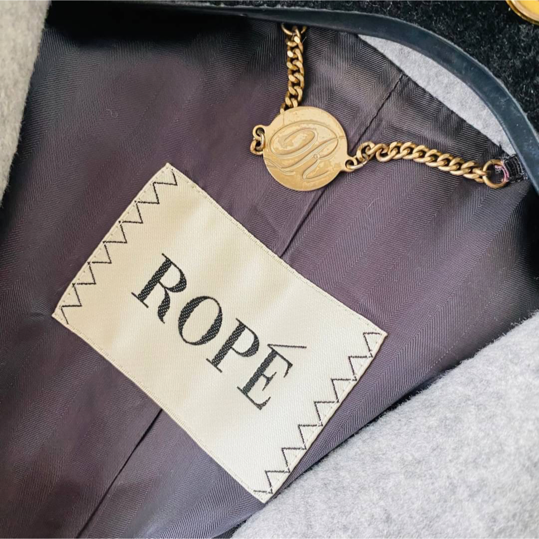 ROPE’(ロペ)の極美品 高級カシミヤ100% リボン ベルト 美ライン ロングコート ブラック レディースのジャケット/アウター(ロングコート)の商品写真