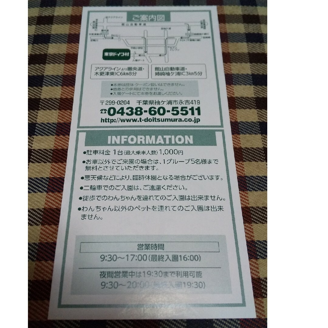 みっこさま専用 東京ドイツ村 入場招待券 1枚 チケットの施設利用券(遊園地/テーマパーク)の商品写真