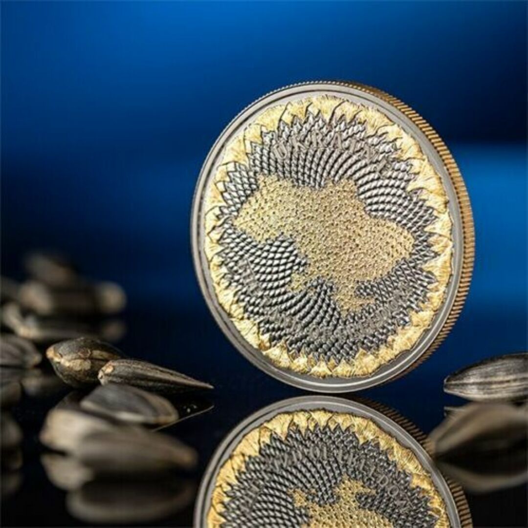 2022年　自由の国 ウクライナ　ビットコイン　純銀　1オンス　銀貨のサムネイル