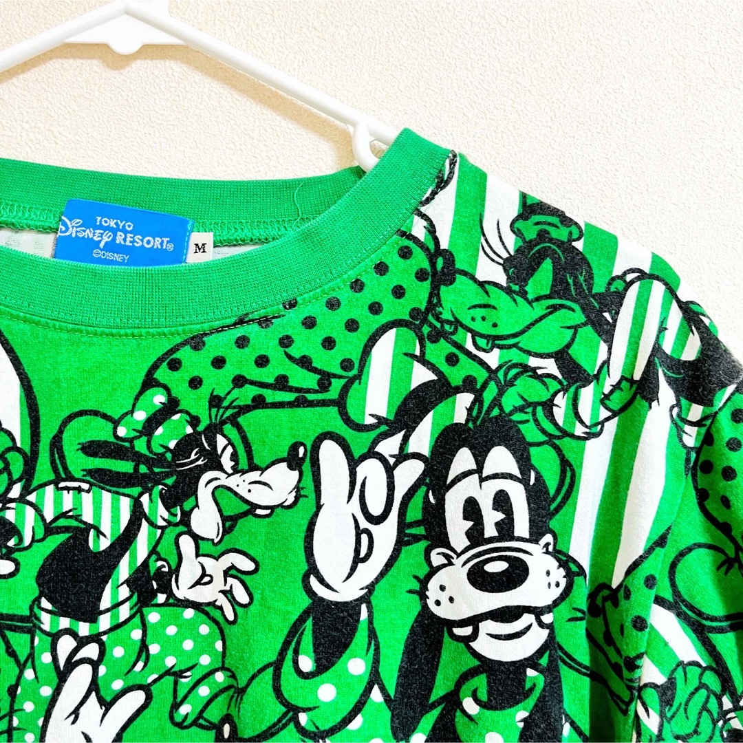 Disney(ディズニー)のグーフィー 総柄 Tシャツ ディズニー リゾート Mサイズ レディースのトップス(Tシャツ(半袖/袖なし))の商品写真