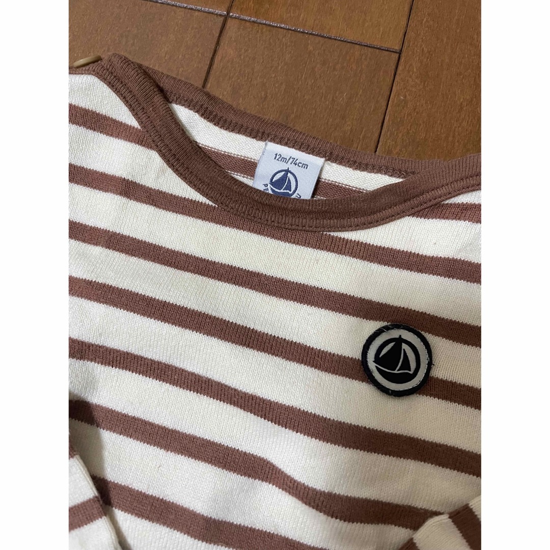 PETIT BATEAU(プチバトー)のお値下げ♡petit bateau♡ プチバトー　12m 74cm キッズ/ベビー/マタニティのベビー服(~85cm)(シャツ/カットソー)の商品写真