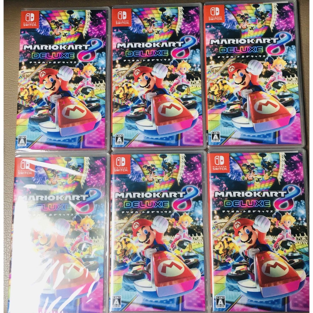Nintendo Switch(ニンテンドースイッチ)の　新品未開封　送料無料　マリオカート8デラックス　×6 シュリンク付き　 エンタメ/ホビーのゲームソフト/ゲーム機本体(家庭用ゲームソフト)の商品写真