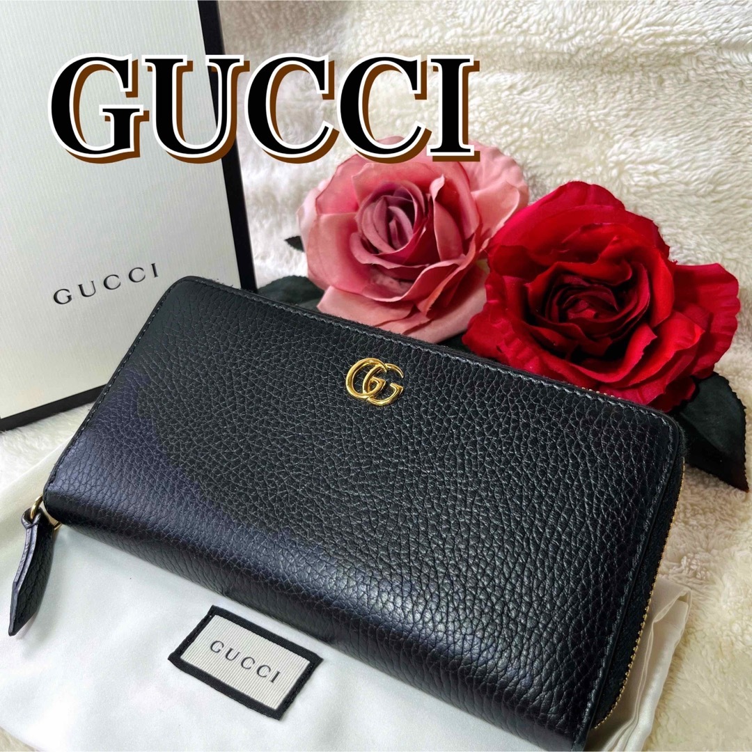 Gucci - 【1点限り】グッチ GUCCI GGマーモント 長財布 ラウンド