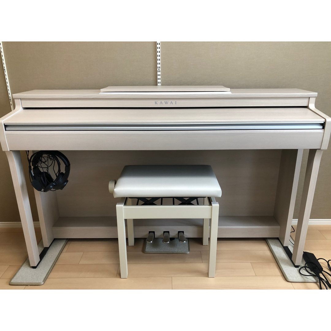 エコスタイルKAWAI 電子ピアノ CA17A ホワイト 木製鍵盤 配送可能 d785