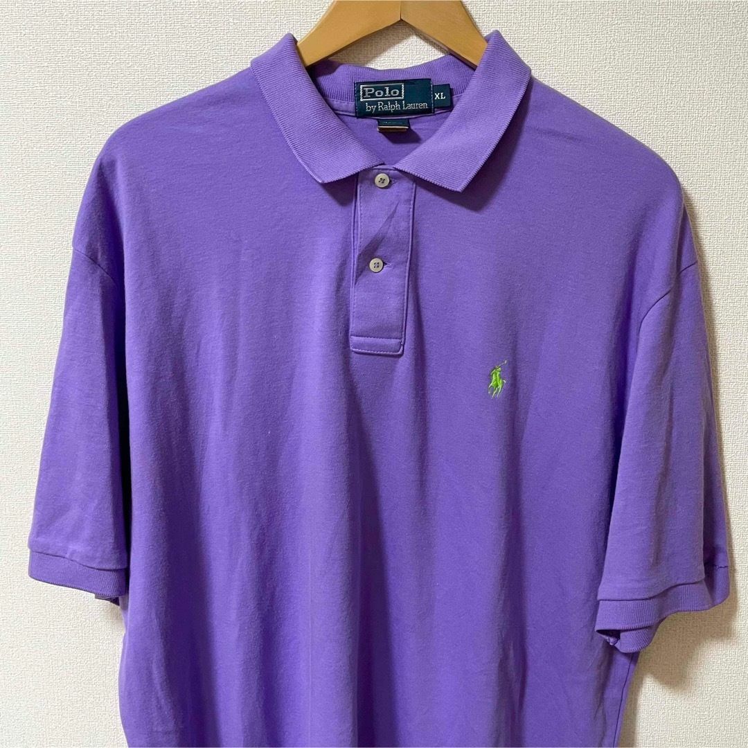POLO RALPH LAUREN(ポロラルフローレン)の人気 ポロ polo ラルフローレン 半袖ポロシャツ メンズ パープル 紫 XL メンズのトップス(ポロシャツ)の商品写真