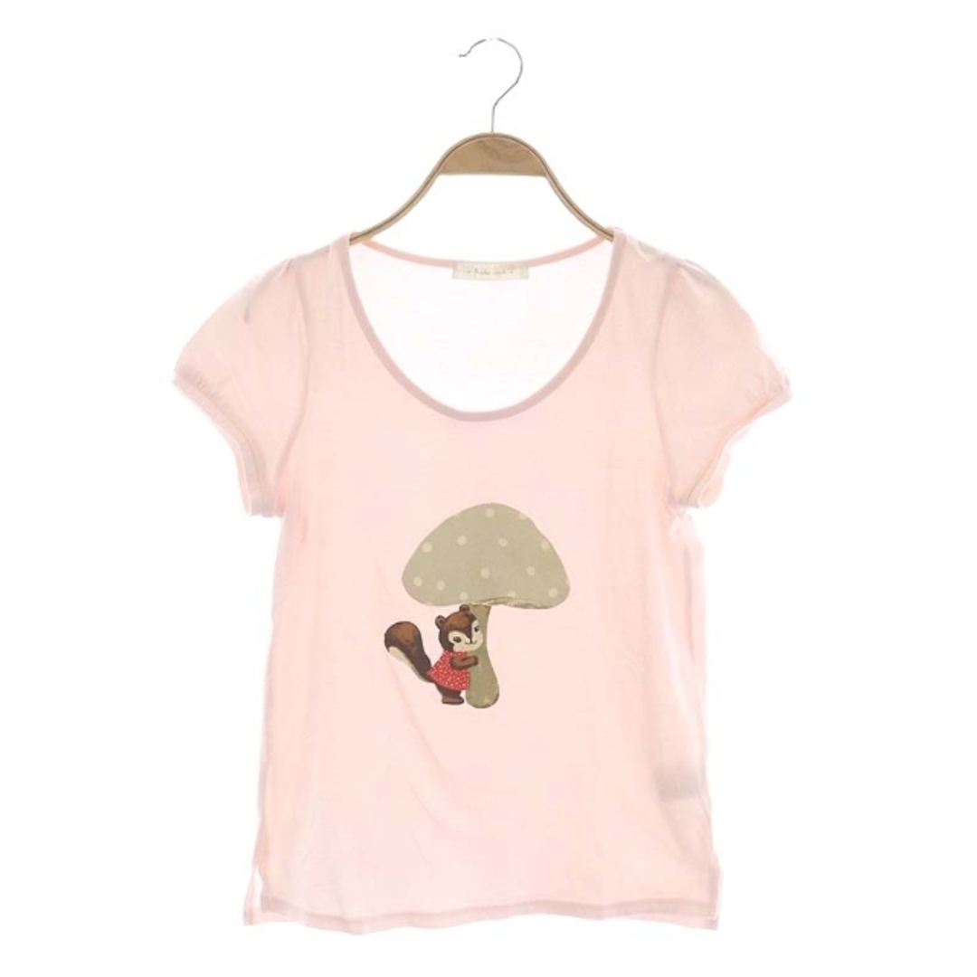 franche lippee(フランシュリッペ)のフランシュリッペ きのこ Tシャツ カットソー 半袖 ギャザースリーブ M レディースのトップス(Tシャツ(半袖/袖なし))の商品写真