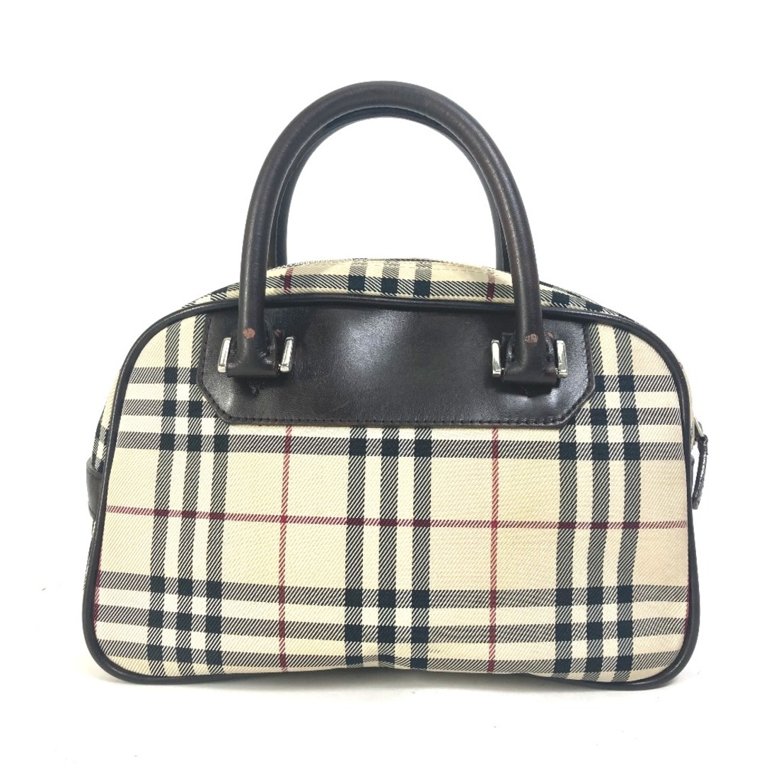 BURBERRY(バーバリー)のバーバリー BURBERRY ミニボストンバッグ チェック カバン  ハンドバッグ キャンバス/レザー ベージュ レディースのバッグ(ハンドバッグ)の商品写真