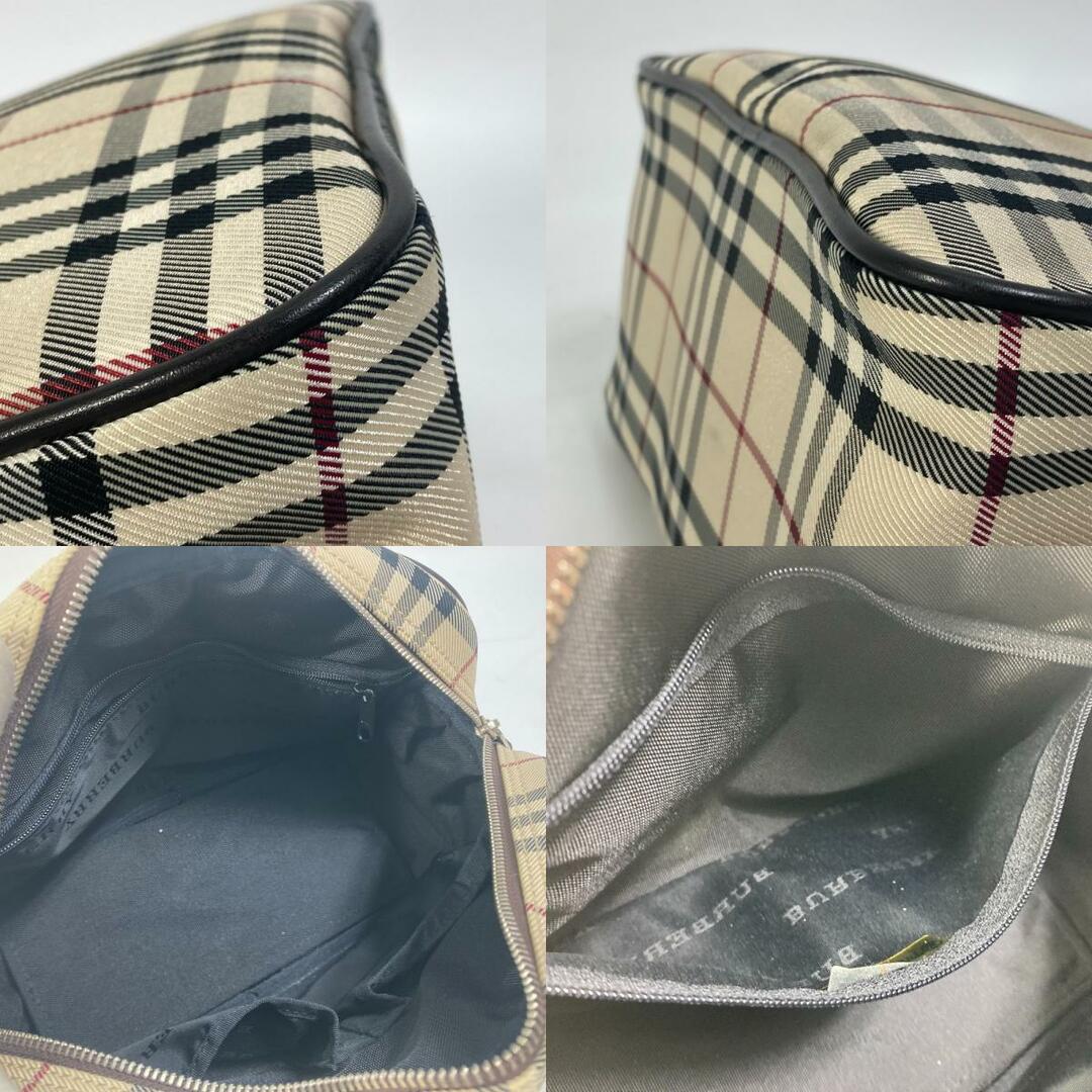 BURBERRY(バーバリー)のバーバリー BURBERRY ミニボストンバッグ チェック カバン  ハンドバッグ キャンバス/レザー ベージュ レディースのバッグ(ハンドバッグ)の商品写真