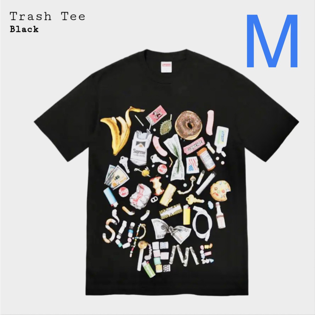 即日発送 TRASH / Supreme TEE (M）黒 Tシャツ/カットソー(半袖/袖なし