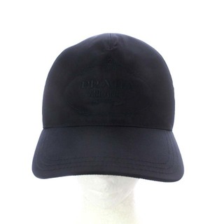 プラダ(PRADA)のプラダ 帽子 ベースボールキャップ 野球帽 ロゴ刺繍 L NERO 2HC179(キャップ)