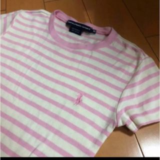 ポロラルフローレン(POLO RALPH LAUREN)のラルフローレンピンクボーダーストレッチT(Tシャツ(半袖/袖なし))