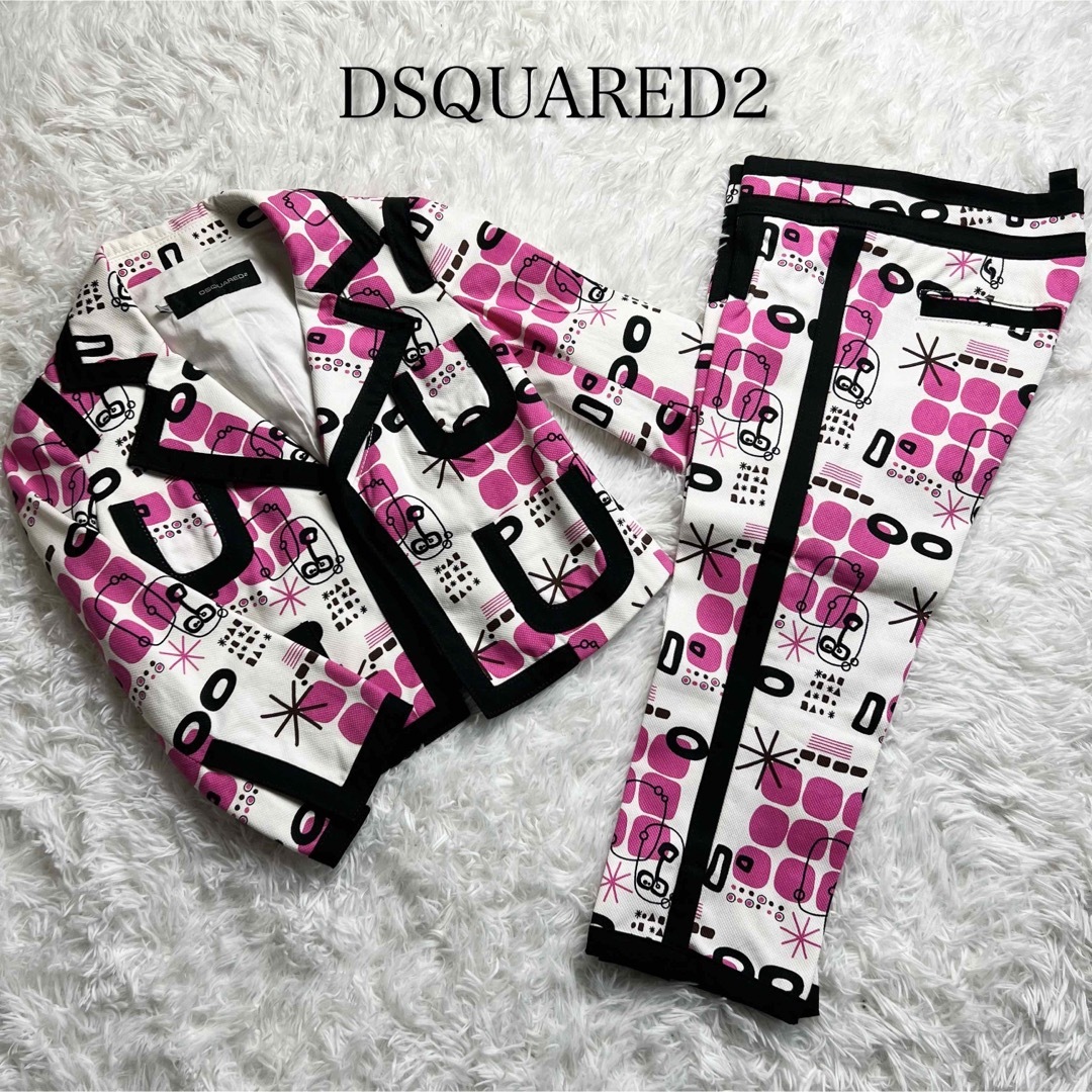 DSQUARED2(ディースクエアード)のDSQUARED2 レディース　セットアップ　現行　定価18万　POPアート柄 レディースのフォーマル/ドレス(その他)の商品写真