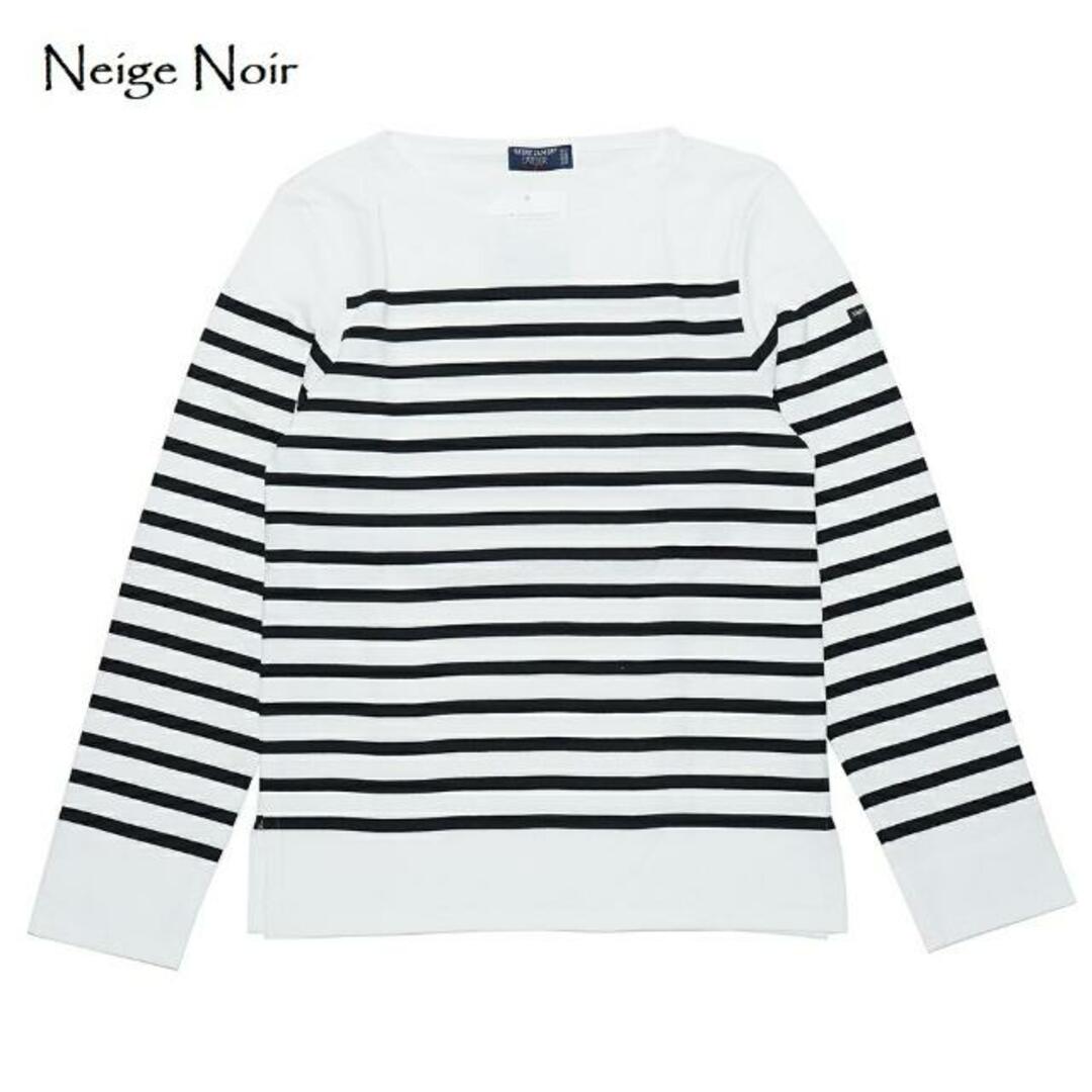 SAINT JAMES(セントジェームス)のSaint James(セントジェームス) 2691 NAVAL ナヴァル ボートネック 長袖Ｔシャツ メンズ レディース Neige Noir メンズのトップス(Tシャツ/カットソー(七分/長袖))の商品写真