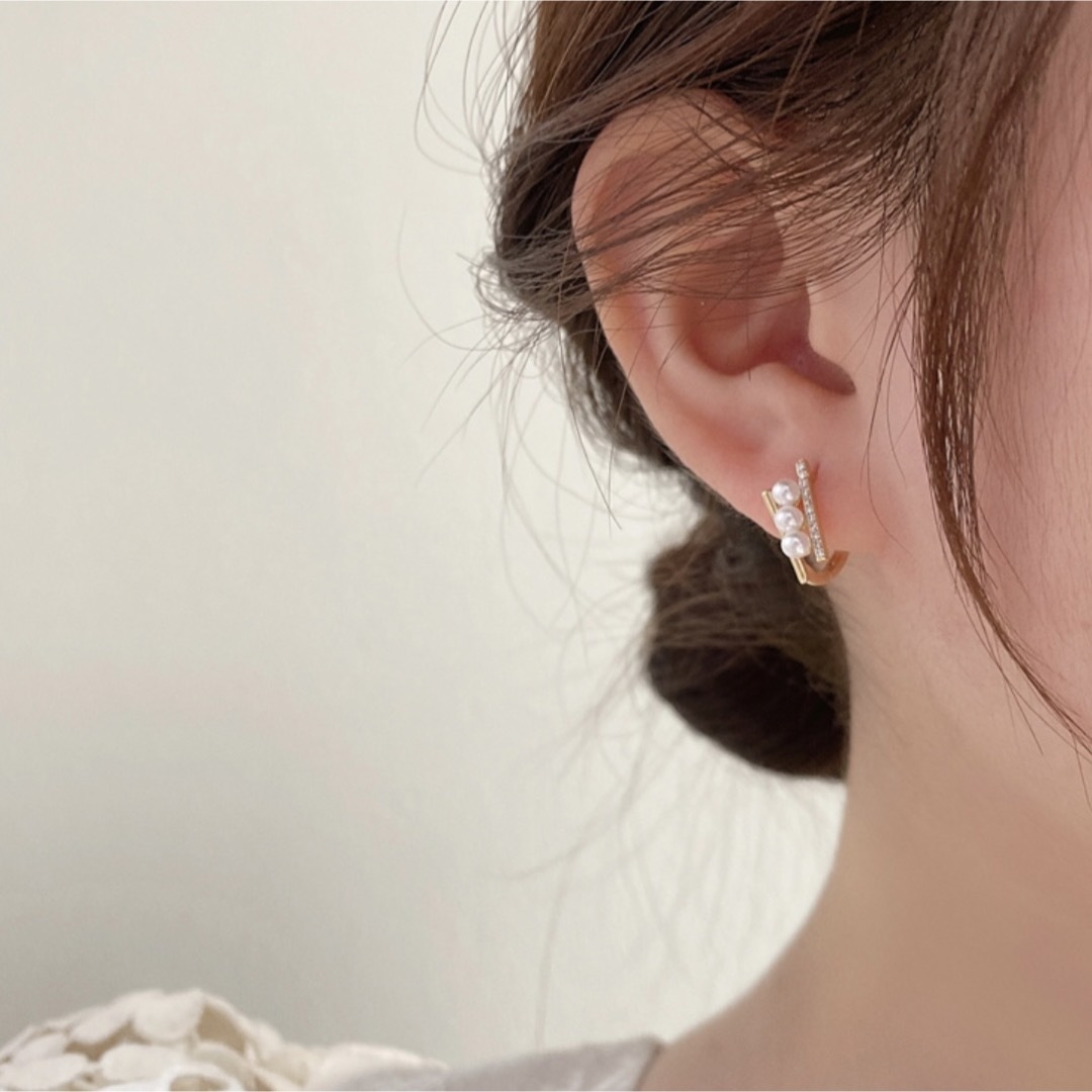 パール ピアス ゴールド 韓国 韓国ファッションの通販 by CIELY _