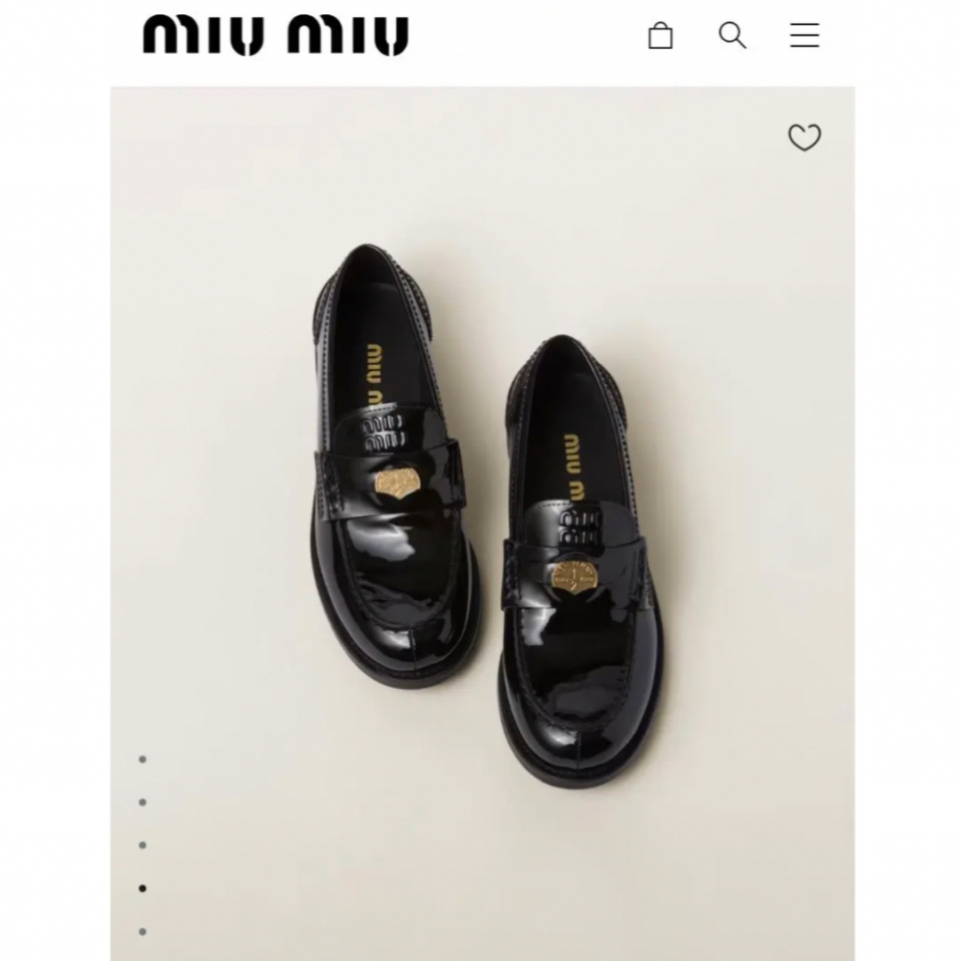 miumiu   miumiu ペニーローファー カーフレザーの通販 by モリ