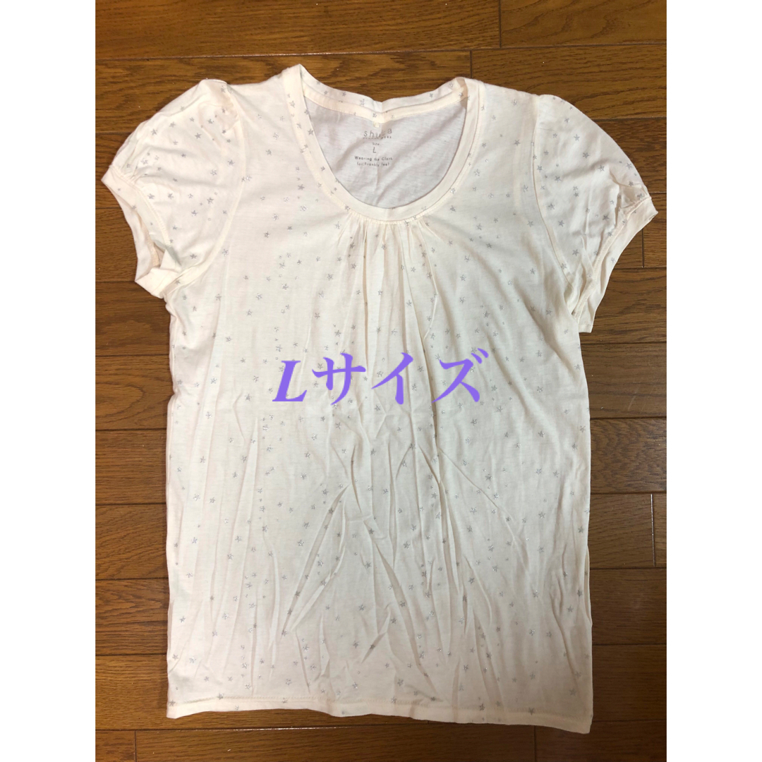 GLOBAL WORK(グローバルワーク)の新品・未使用 GLOBAL WORK 星柄Tシャツ ○＊毎日郵送致します＊○ レディースのトップス(Tシャツ(半袖/袖なし))の商品写真