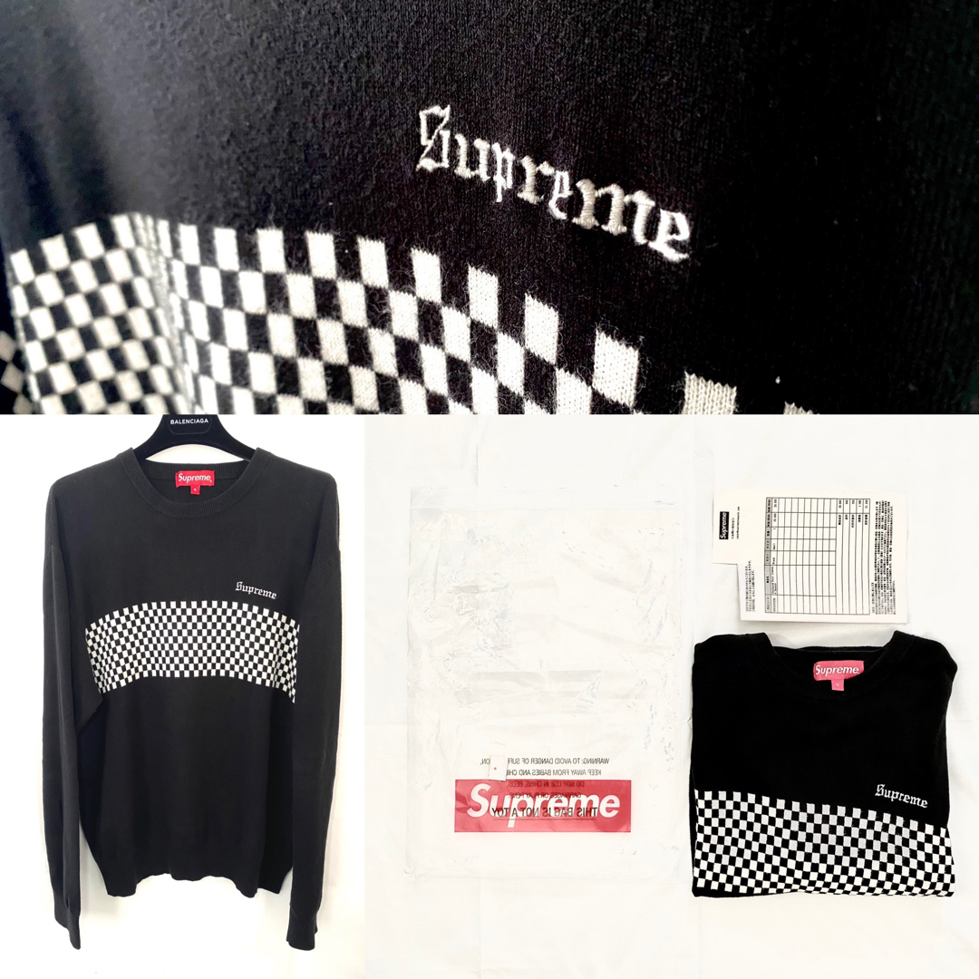 【美品】Supreme 18ss  Checker セーター シュプリーム