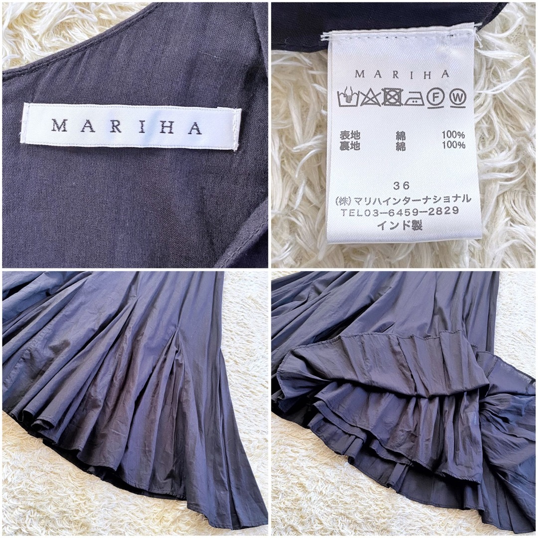 冬セール MARIHA マリハ 夏の月影のドレス ロングワンピース 36 黒 レディース
