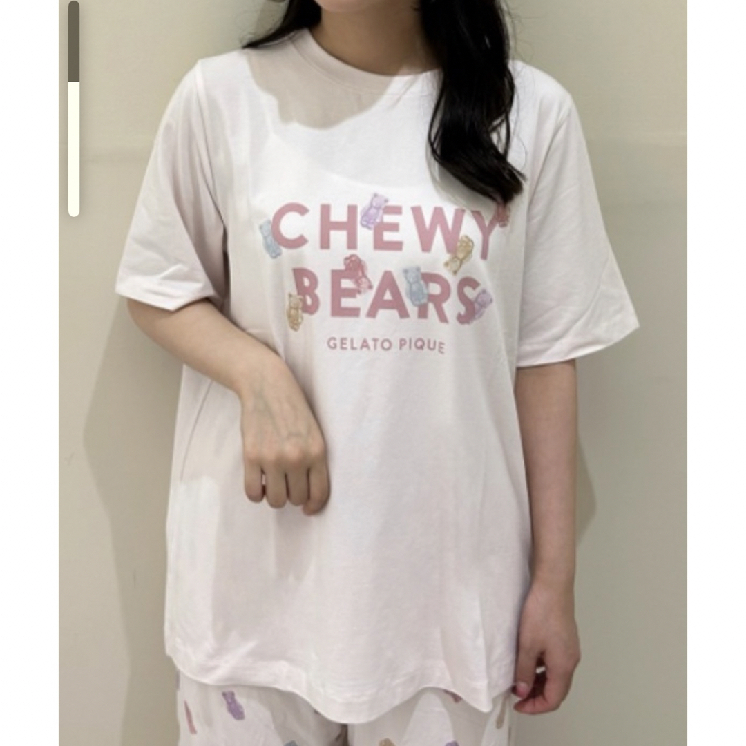 ジェラートピケ　チューイーベアワンポイントTシャツ\u0026ロングパンツ　パジャマセット