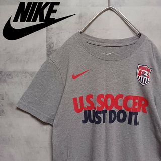 ナイキ(NIKE)のNIKE ナイキ メンズTシャツ L グレー サッカー(Tシャツ/カットソー(半袖/袖なし))