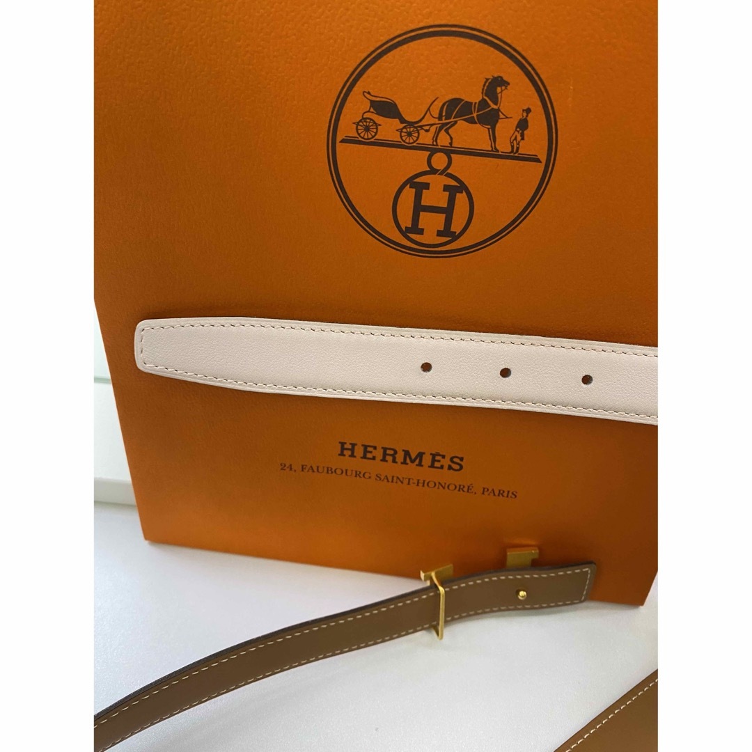Hermes - HERMES エルメス リバーシブルベルト Hバックル ゴールド金具