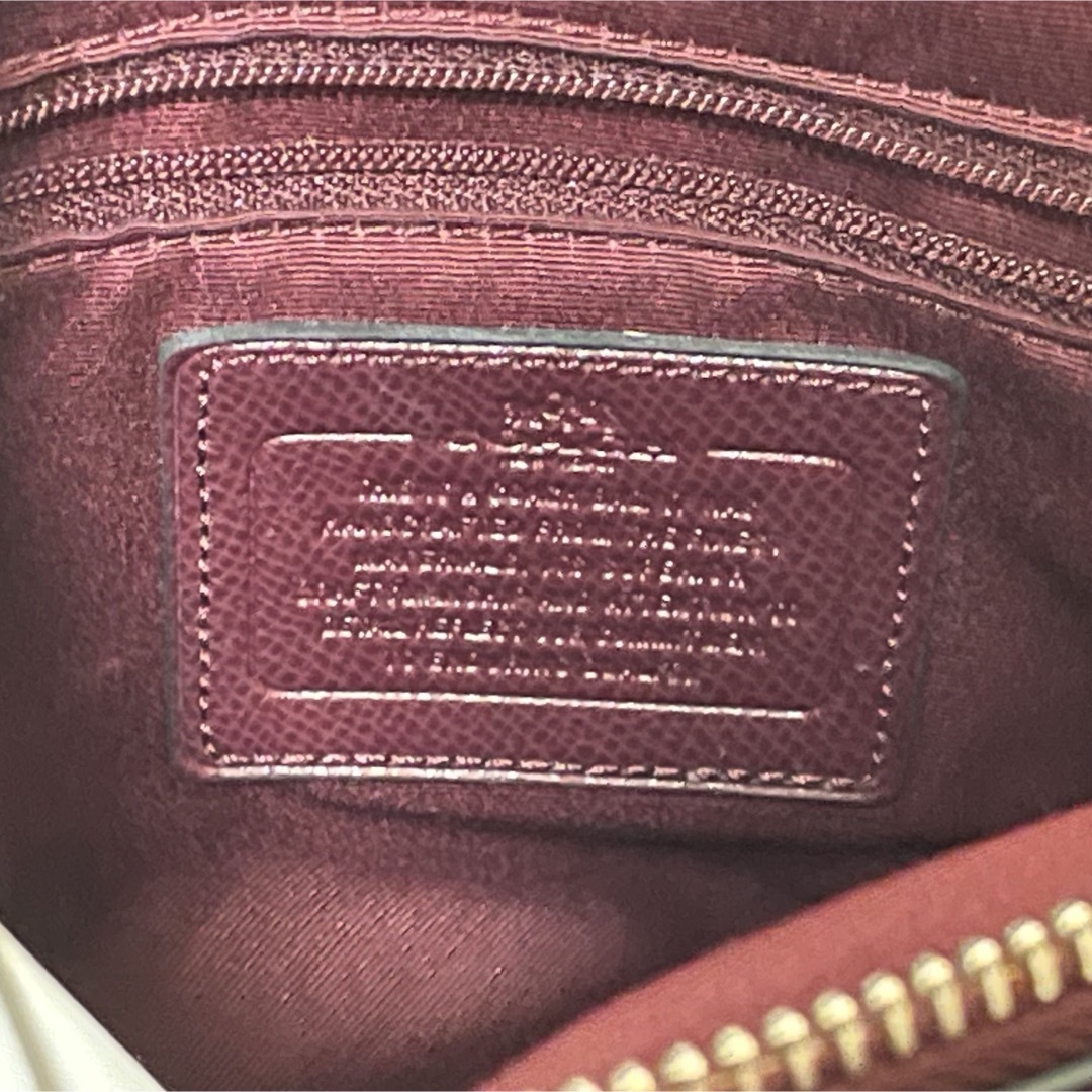 【極美品】◆COACH◆コーチ レザー 2wayショルダーバッグ ボルドー 7