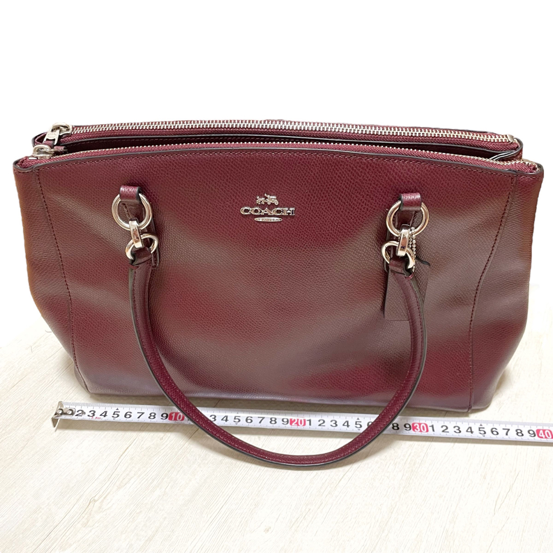 【極美品】◆COACH◆コーチ レザー 2wayショルダーバッグ ボルドー 5