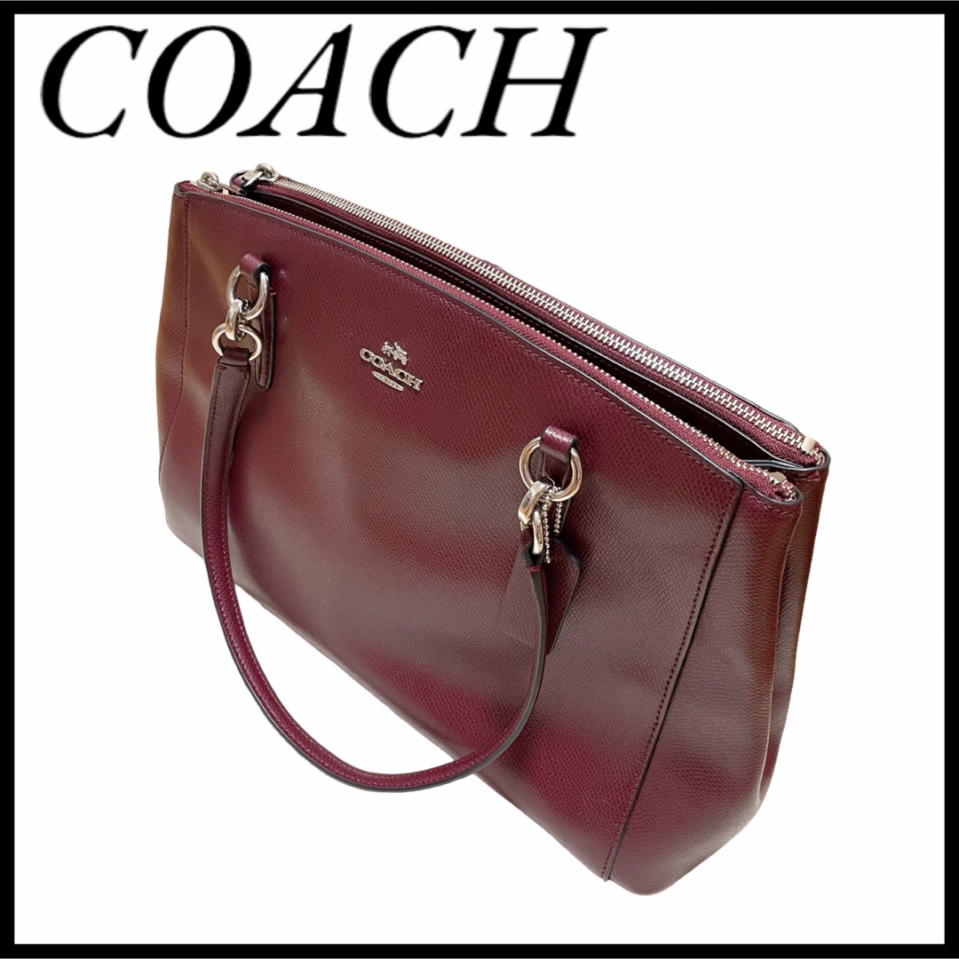 【極美品】◆COACH◆コーチ レザー 2wayショルダーバッグ ボルドー