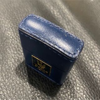 【ZIPPO】Peace ピース 本革 革巻き MEDIUM 青 希少 未使用