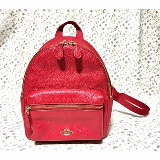 美品　COACH リュック　ミニ　レッド　コーチ　ブランド