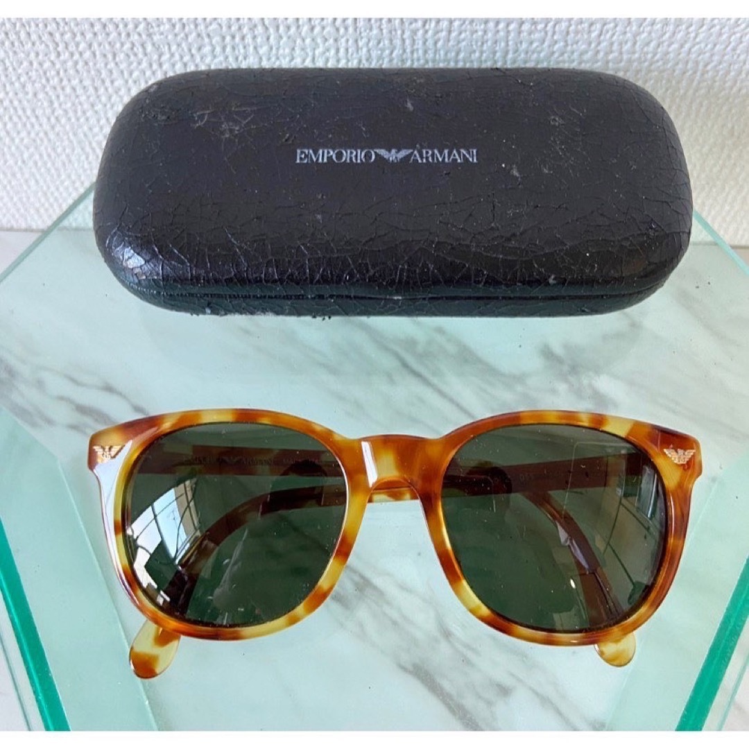 Emporio Armani(エンポリオアルマーニ)のvintage emporio armani デザイン ブラウン サングラス メンズのファッション小物(サングラス/メガネ)の商品写真