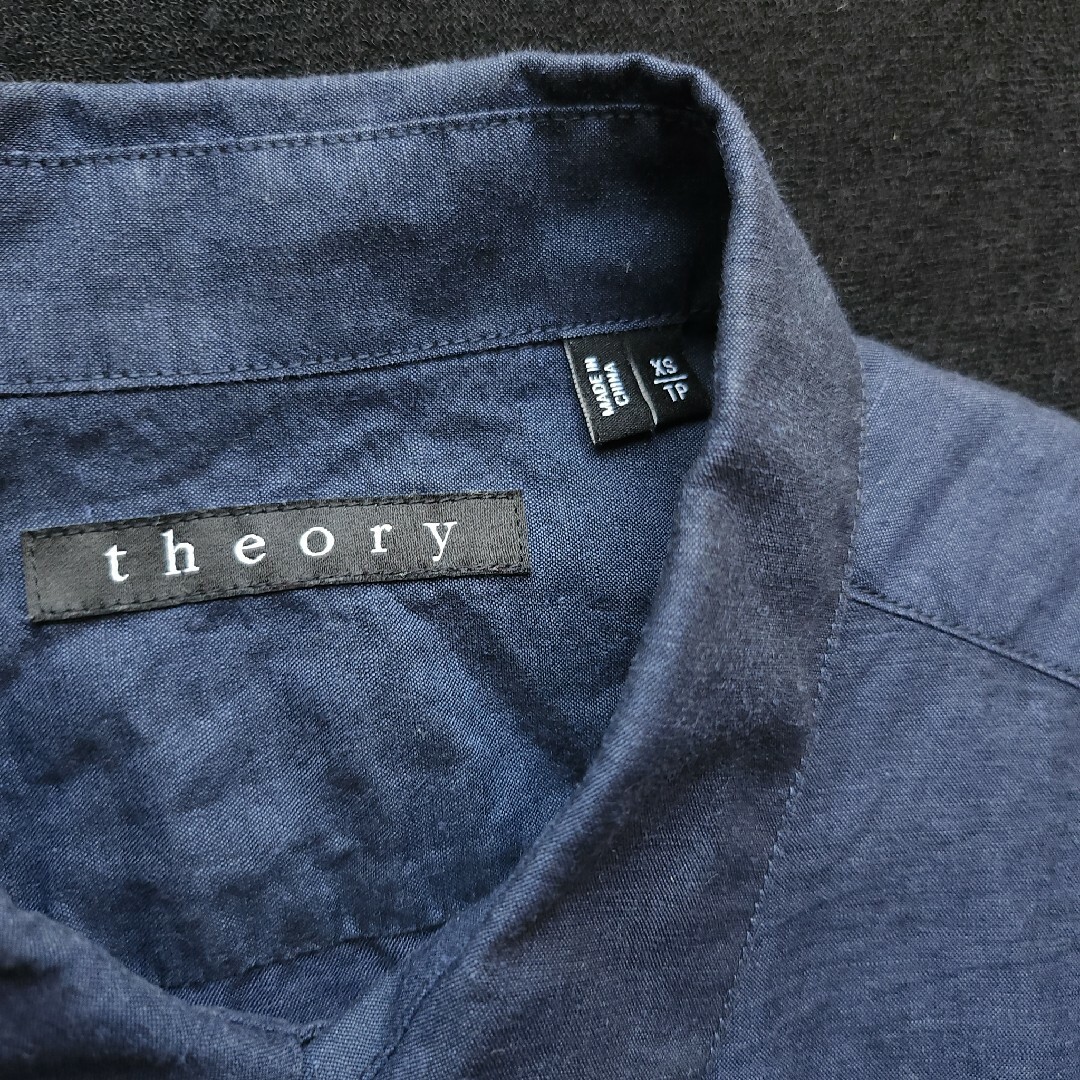 theory(セオリー)のTheory リネン シャツ ネイビー 長袖 xs セオリー メンズのトップス(シャツ)の商品写真