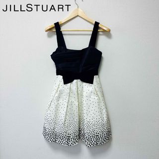 ジルスチュアート(JILLSTUART)の【超美品】JILL STUART ジルスチュアート　ドット柄ワンピース(ひざ丈ワンピース)