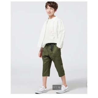 ジーユー(GU)の【新品】GU 160 BOYSドライストレッチクロップドパンツ(パンツ/スパッツ)