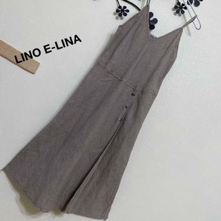 リーノエリーナ(Lino e Lina)のLINO E-LINA リーノエリーナ リネン エプロンワンピース(ロングワンピース/マキシワンピース)