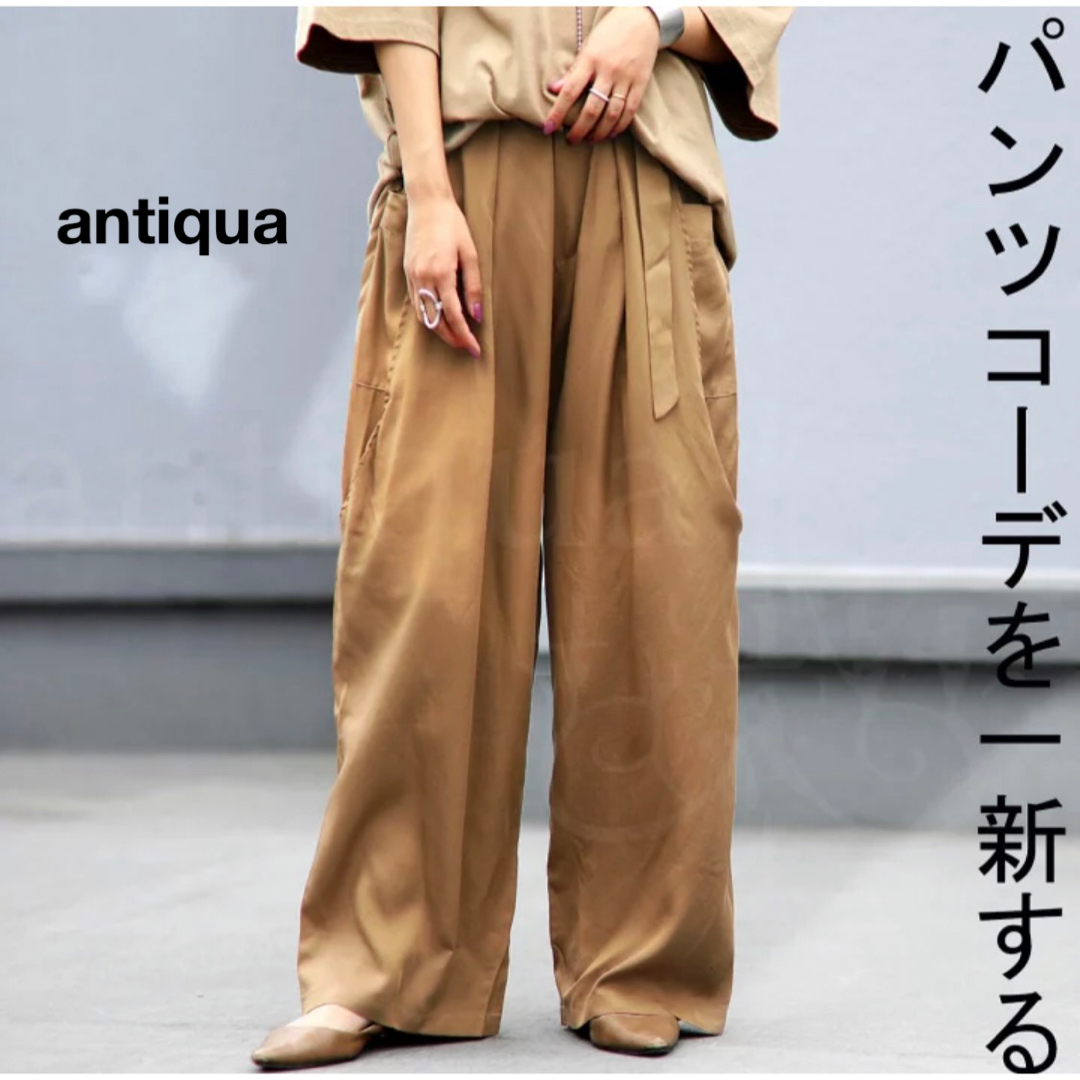 完売 新品 antiqua ポケットデザイン*ワイドパンツ